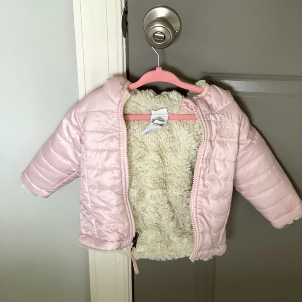 North Face Infant Reversible Mossbud Swirl Full Zip Hooded Jacket
